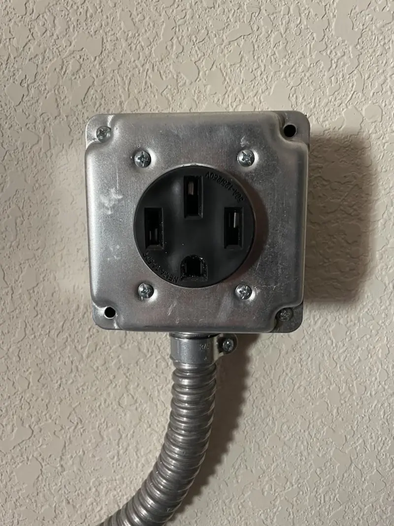 NEMA 14-50 outlet installed for Smart Home Electrical in Wills Point